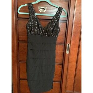 Black Sequins Dressy Dress size 3/4